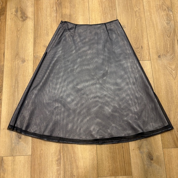 NWT 🌟EXPRESS🌟 HOLIDAY BEADE TULLE SATIN A-LINE SKIRT BLACK / SILVER SZ 11 / 12 - Picture 6 of 6